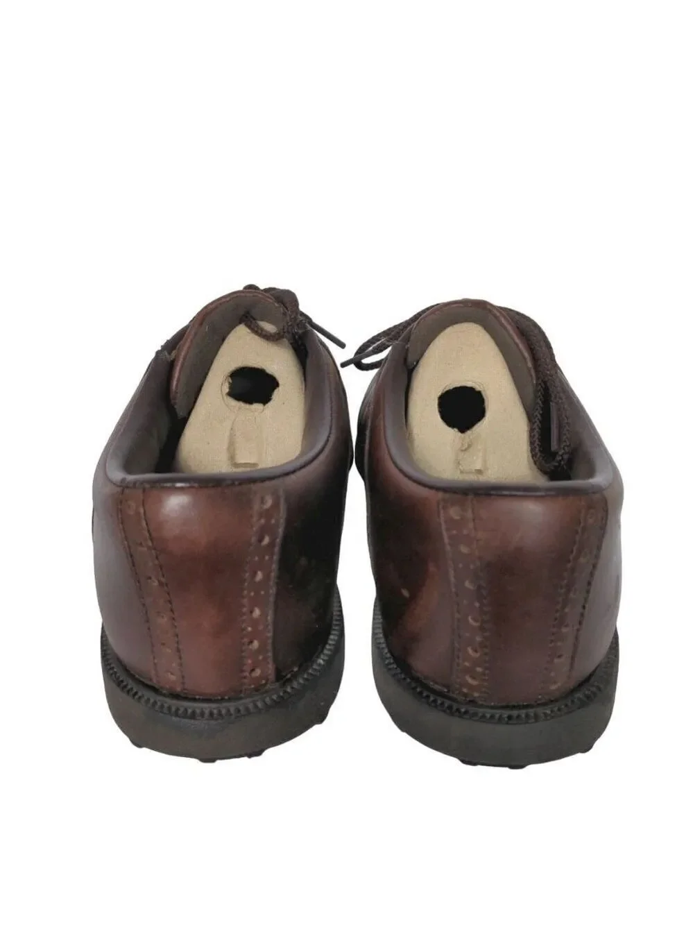 Footjoy Men's E-Comfort Brown Leather Lace Up Golf Shoes Size 9 M